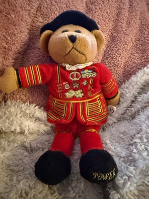 Beefeater Royal Plüschbär Stofftier Historische Royal Palaces Tower of London 10 Zoll Sehr guter Zustand