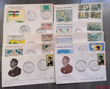 Lot de 10 FDC République Centrafricaine - émissions 1961-1963