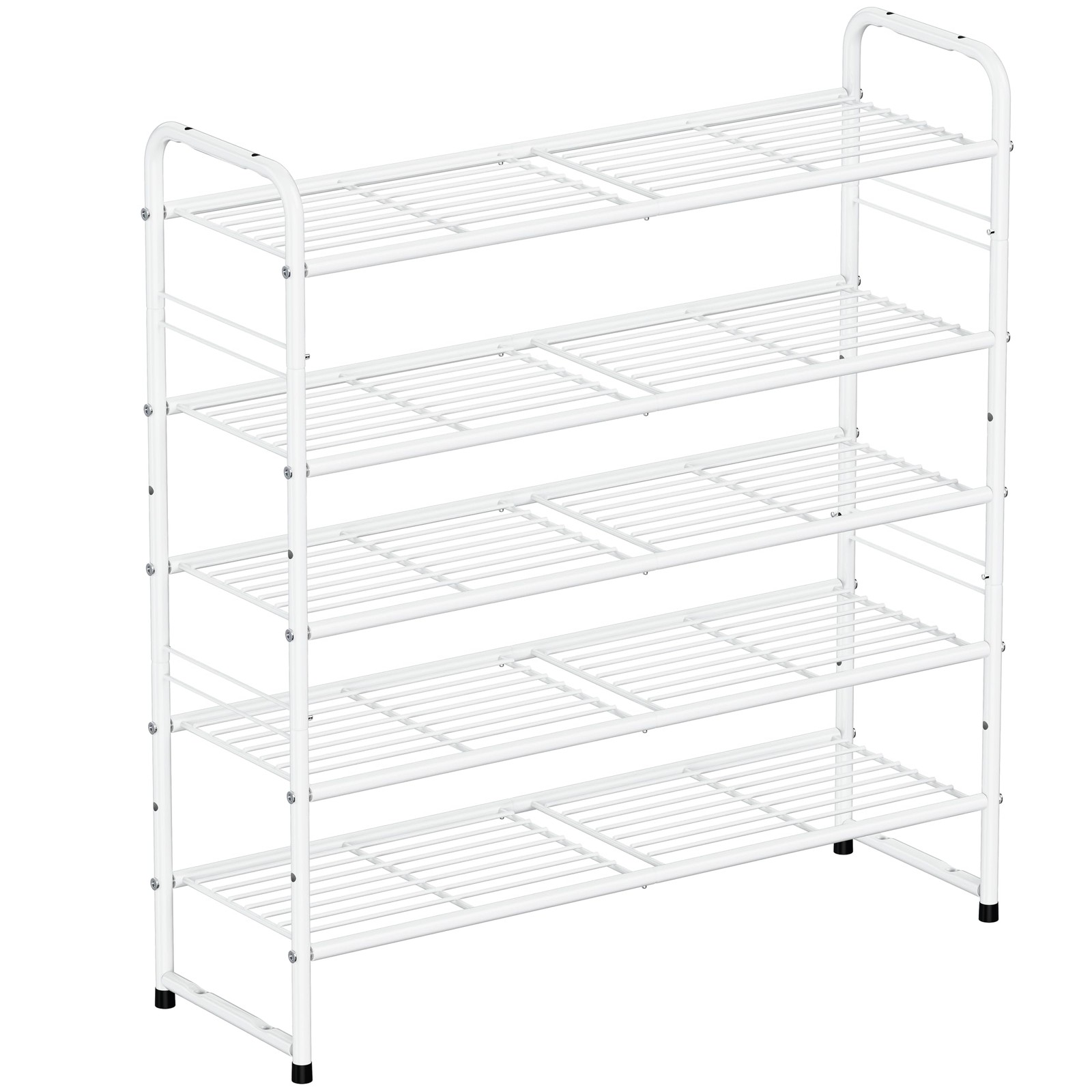 5-Tier Shoe Rack Holds 24-30 Pairs, 33-Inch Wide Space-Saving Storage