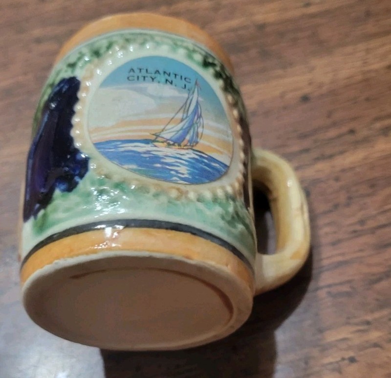 Vintage Atlantic City Souvenir Mini Stein Mug