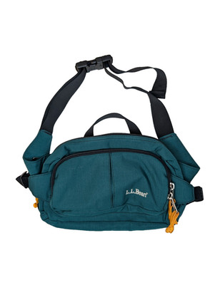 Vintage 90s L.L. Bean Green Waist Bag Fanny Pack Satchel