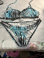 Volcom Women s Blue/Black/White Animal Print ...