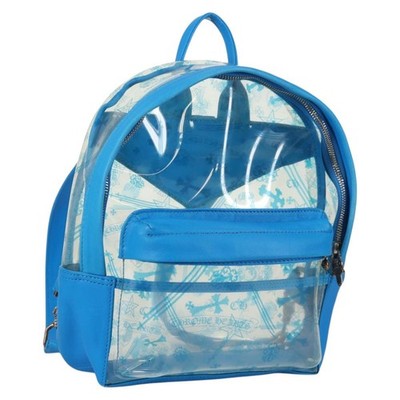 Chrome Hearts PVC BACK TO SCHOOL Backpack Vinyl Leather Blue Auth