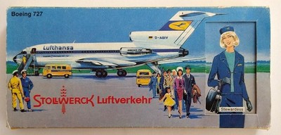 Vintage Stollwerck Candy Lufthansa Boeing Fleet 707 727 737 & 747