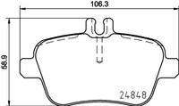 Bremsbelagsatz Scheibenbremse Hella Pagid 8DB 355 019-641 FüR Mercedes Klasse