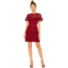 BB DAKOTA RSVP Wine Lace Dress 2