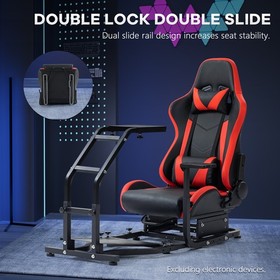 Supllueer Racing Simulator Cockpit With Seat Fits Thrustmaster T300 Logitech G29