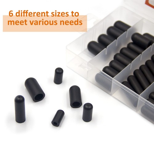 Ispinner 100Pcs Kit Assortimento Tappi Aspiranti in Gomma, Tappi Terminali Tubo per C - Foto 3 di 7