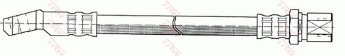 Brake Hose fits YUGO YUGO 9 Rear 80 to 92 9A Hydraulic TRW 1014106 Quality New - Picture 3 of 3