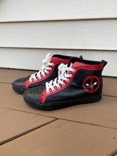 Black Deadpool Lace Up Shoes Marvel Sneakers Women’s Size 7
