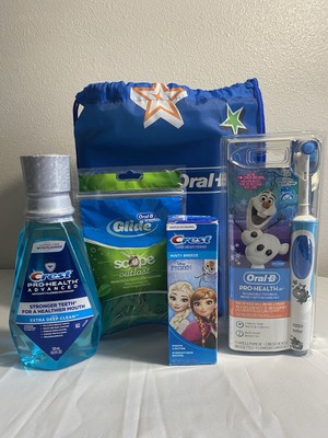 Oral-B Pro-Health Jr Disney Frozen Rechargeable Toothbrush Timer Crest Kit
