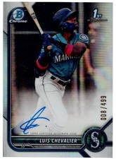 LUIS CHEVALIER - RC - AUTO - /499 - Refractor - 2022 Bowman Chrome  #CPA-LC
