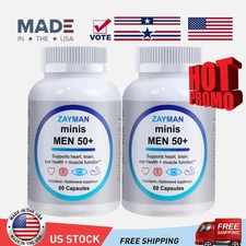 2Pcs Multivitamins for Men 50Plus, Multimineral Supplement, Memory and Cognition