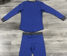 Women’s Blue And Gray Long John Set Size Medium