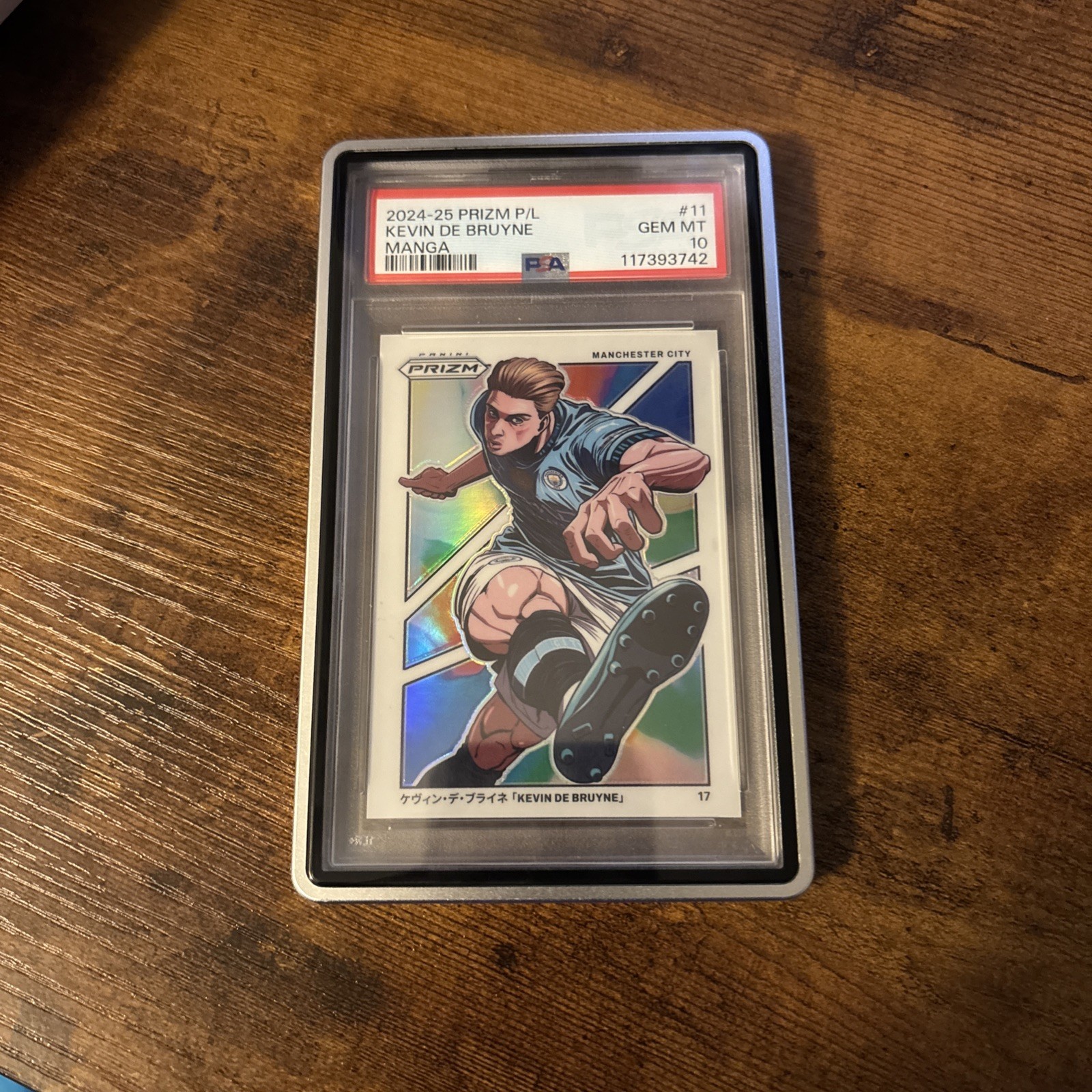 2024-25 Panini Prizm Premier League Manga Case Hit SSP Kevin De Bruyne Psa 10
