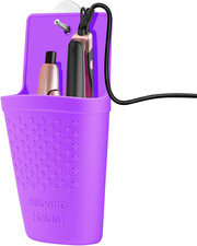 2 Pack Heat Resistant Silicone Hair Iron Mat and Pouch,Portable Travel Hair Stra