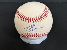 Taj Bradley Twins Auto Signed Baseball Beckett Witness Hologram Imperfect