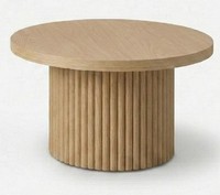 Hellbrauner Runder Couchtisch Wohnzimmer Sofatisch Rundtisch