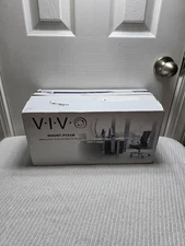 Adjustable Under Desk & Wall Mounted PC System Unit Holder Case Mount, White (C