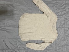 Loft Outlet Women's Sweater Long Sleeve Tan Size XS Rounded Hem