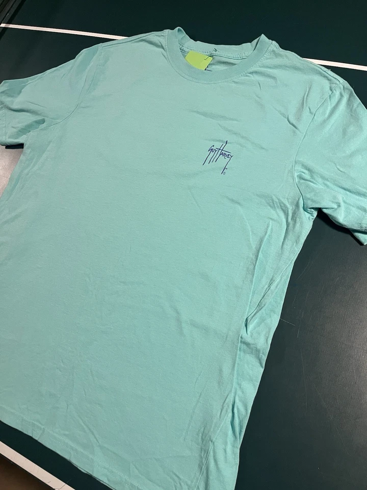Camiseta Guy Harvey Ocean Fish Arte Estampado Gráfico XL Verde azulado Naturaleza Playa Aire Libre  Foto 4 de 4