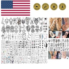 66 Sheets Small Black Animals Temporary Tattoos For Women Men Kids Finger Arm...