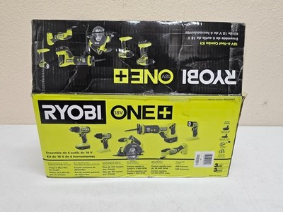 Opened Box Ryobi ONE+ 18V Cordless 6-Tool Combo Set (PCL1600K2)