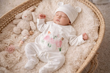 ✨ Bezauberndes Neugeborenen Set /Strampler & Mütze/Mädchen, Gr.0-1 Mon+ 1-3 Mon.