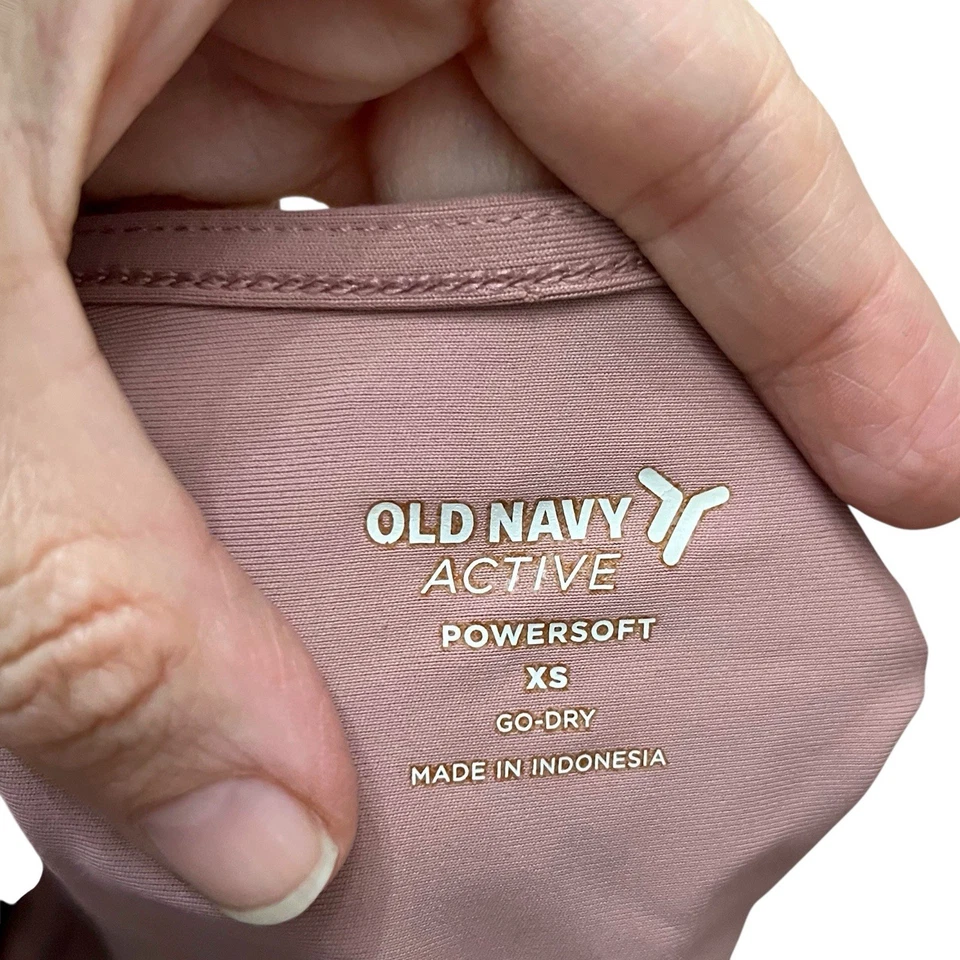 Old Navy Powersoft 2 In 1 Mesh Sleeve Crop Top XS Wild Rose Pink Balletcore  - Image 4 of 4
