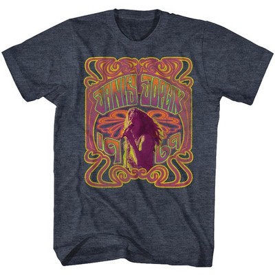 Janis Joplin Psychedelic Background Men's T Shirt LG