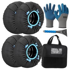 Pack Automotive Snow Socks for Tire, Traction Aid Anti Slip Tire Covers M 2