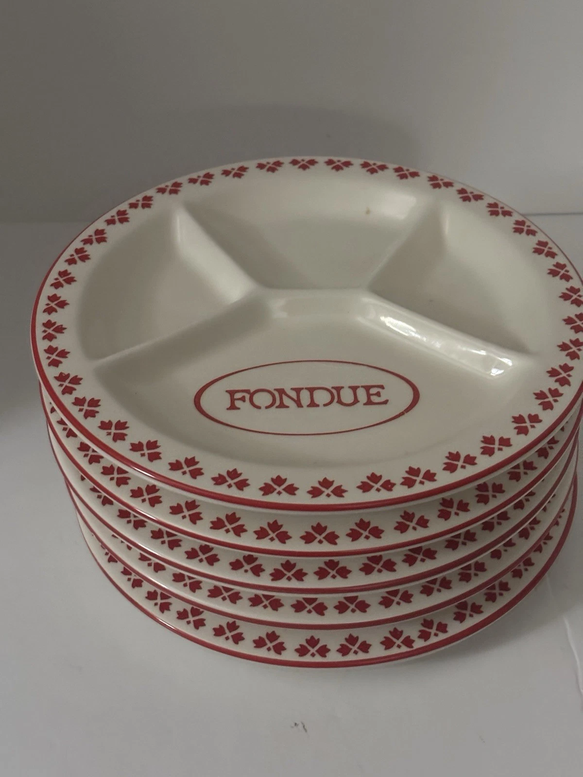 Studio Nova TA001 Fondue Plates 9 3/8 - Set Of 5 - West Germany -Vintage
