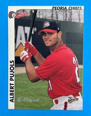   ALBERT PUJOLS RC   2000 Multi-Ad MW LG Peoria Chiefs Top Prospects HOF'R