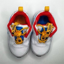 Nike Air Max 90 Toggle Unisex Low Top Sneaker White/Gold/Red/Blue Toddler 5c