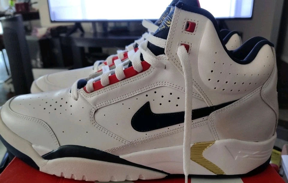 Talla 14 - Nike Air Flight Lite Mid Olympic Personalizado a Original 1992 Foto 2 de 4