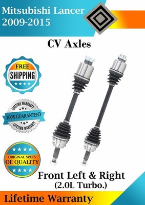 OE Front CV Axles For 2009-2015 Mitsubishi Lancer 2.0L Turbo. Lifetime Warranty