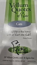 Flair Designs Vellum Quotes CAT Themed 28 Count - New