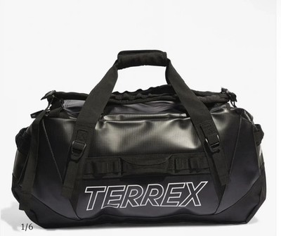 NWT Adidas Terrex Rain.RDY Expedition Duffle Bag Large Black 100L IC5652 Cordura