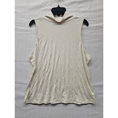 Universal Thread Womens XXL Cream Mock Neck Sleeveless Tank Top 013015286 NEW