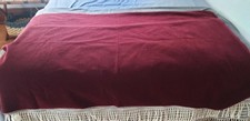 Heavy one sided velvet fabric deep red burgundy upholstery 2 yds