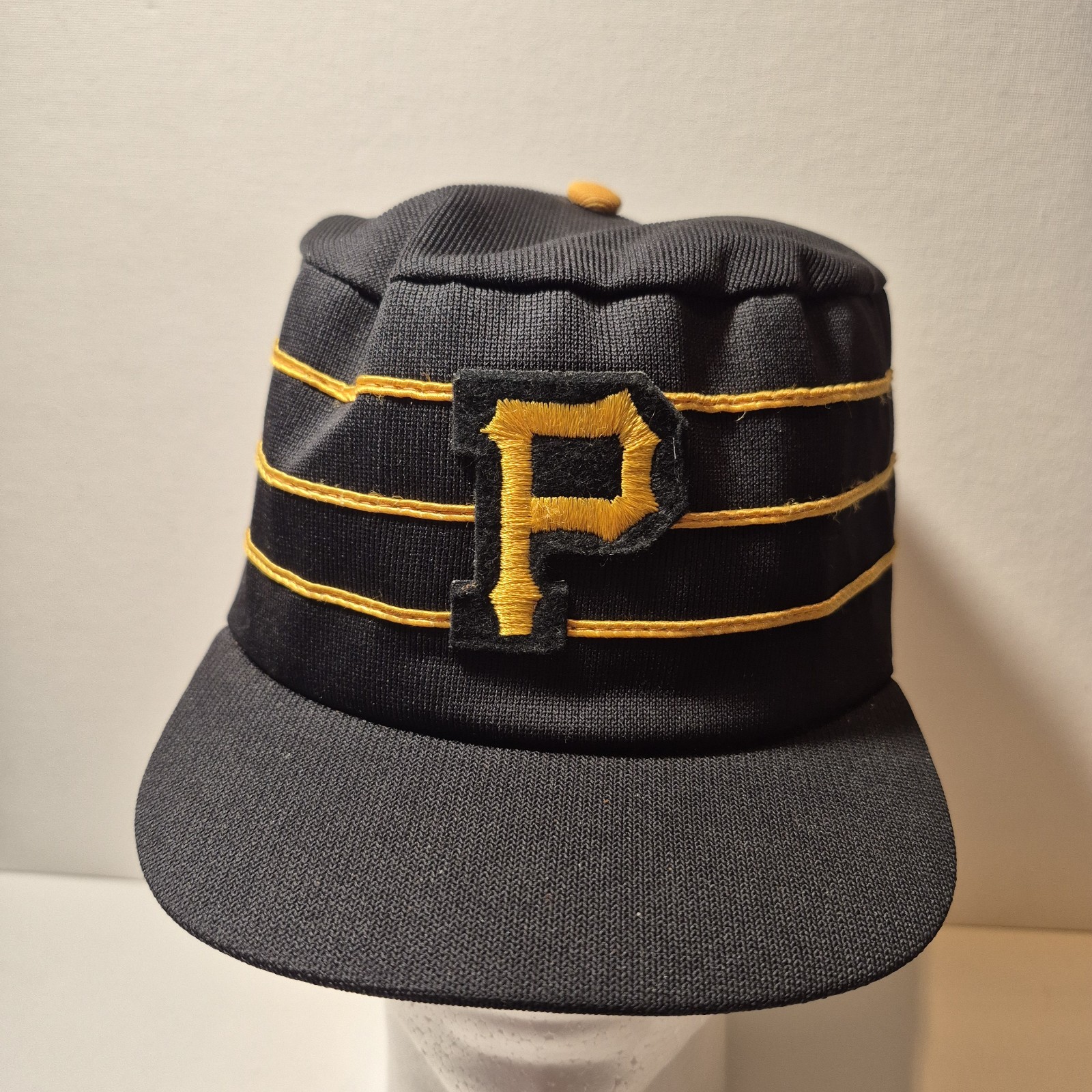 Rare VTG 80s Pittsburgh Pirates MLB Pillbox Snapback Hat - Short Brim