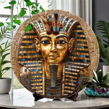 Egyptian Pharaoh Tutankhamun Mosaic Wall Tin Metal Signs Home Décor 8x8 100% Alu