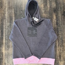 Under Armour Graphic Hoodie Women Sz 2XL Threadborne Sweater Pullover Fleece NWT