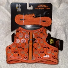 Thrills And Chills Pumpkin Cat Comfort Harness & Leash *"*NEW*** see description