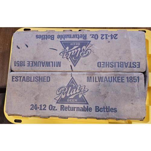 Vintage Blatz Beer Cardboard Box/Case 24-12oz Bottles w/Inserts - NO BOTTLES - Afbeelding 2 van 6