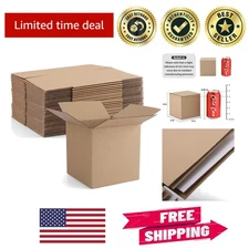 Secure 4x4x4 Shipping Boxes - 25 Pack Brown Cardboard for E-commerce Needs
