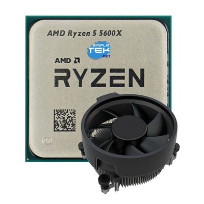 Amd Ryzen 5 5600x + Heatsink Max 4.60ghz CPU Am4 Tray No Built-in GPU_