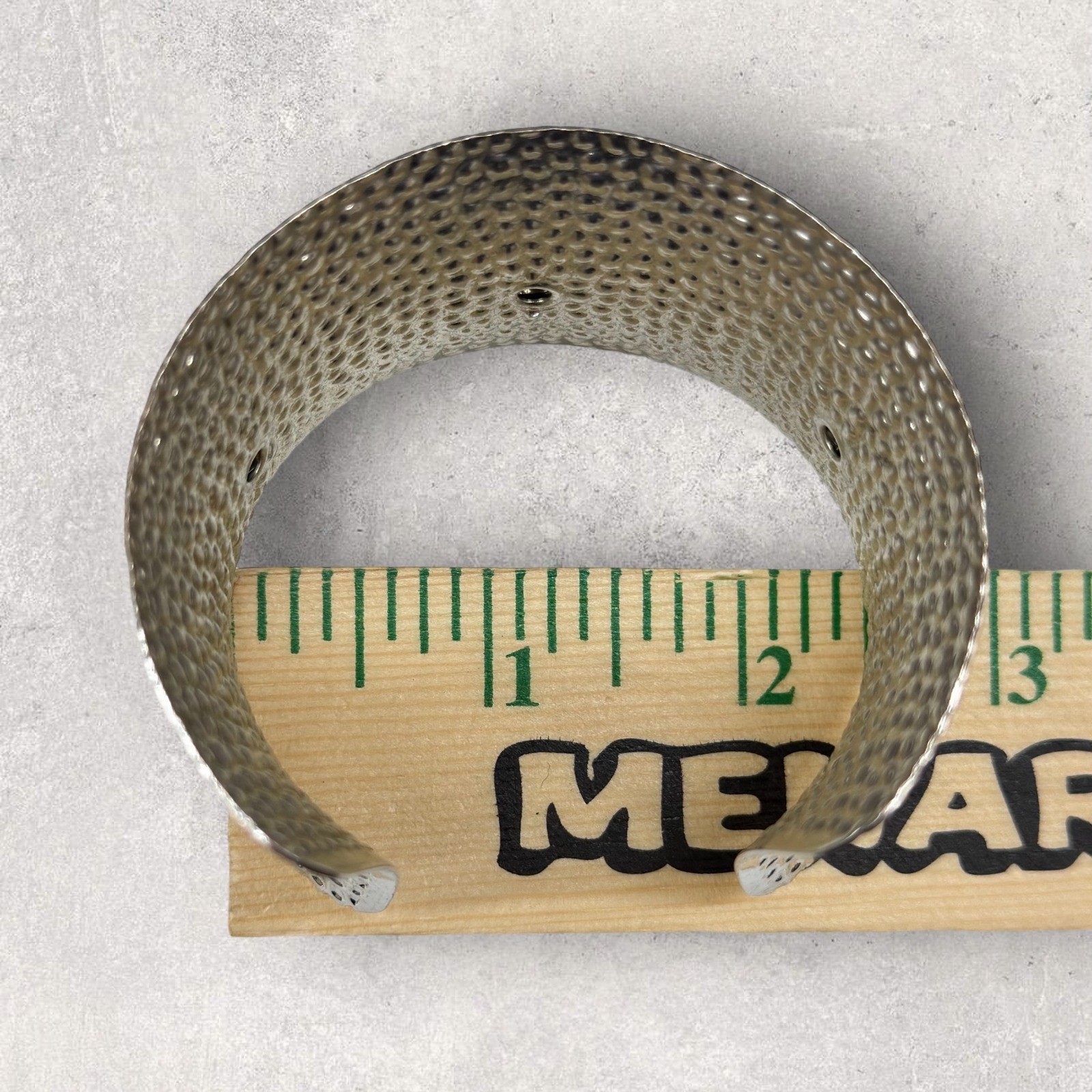 Interchangeable Snap Button Hammered Silver Tone … - image 6