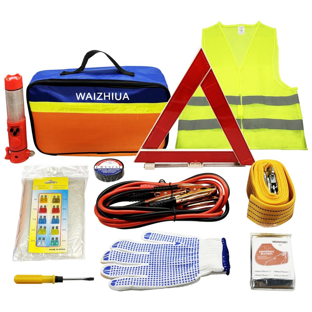 WAIZHIUA Kit di strumenti di emergenza per auto martello di sicurezza auto b