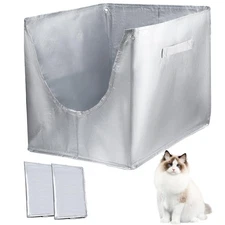 2 Pack Liner F Compatible with Modkat Flip Litter Box Type F, Reusable Litter...